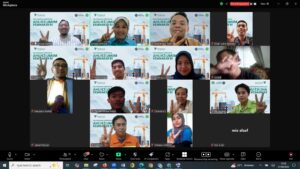Tangkapan layar pelatihan online AK3U hari pertama via Zoom