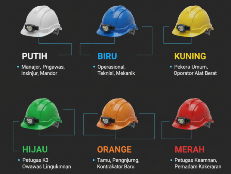 Beda Warna, Beda Peran: Inilah Arti di Balik Warna-Warni Helm Safety K3